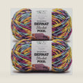 Bernat Blanket Pixel Chenille Crochet Yarn, All The Colors, 2-Pack