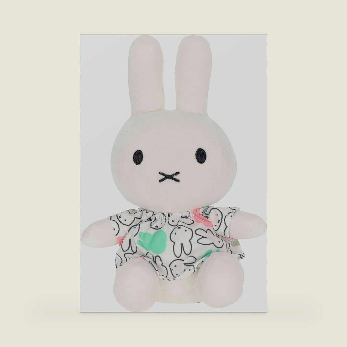 Kids Preferred Plush 8" Head Logo Dress - Sitting Dutch Bunny by Dick Bruna, Soft Stuffed Plush for Girls & Boys Ages 0 Months, 8 Inches