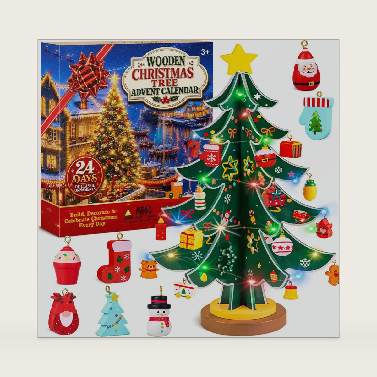 Christmas Tree Advent Calendar 2026 for Kids Adults, 24 Day Countdown Gift