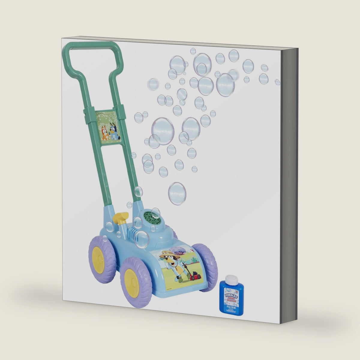 BLUEY Bubble Lawn Mower for Toddlers, Bubble Blowing Machine with Sound for Indoor and Outdoor Gardening Toy, Plays Bluey Music, Birthday, Party Favor for Preschool Girls and Boys