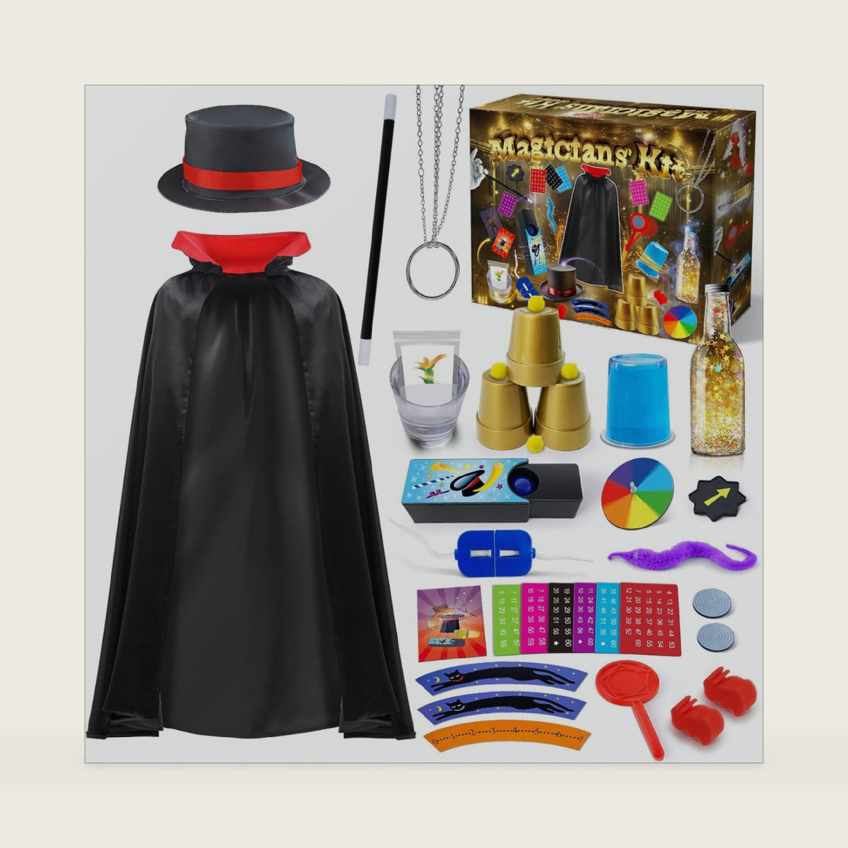 PATIFEED Kids Magic Kit with Magician Costume & Top Hat for Boys Girls
