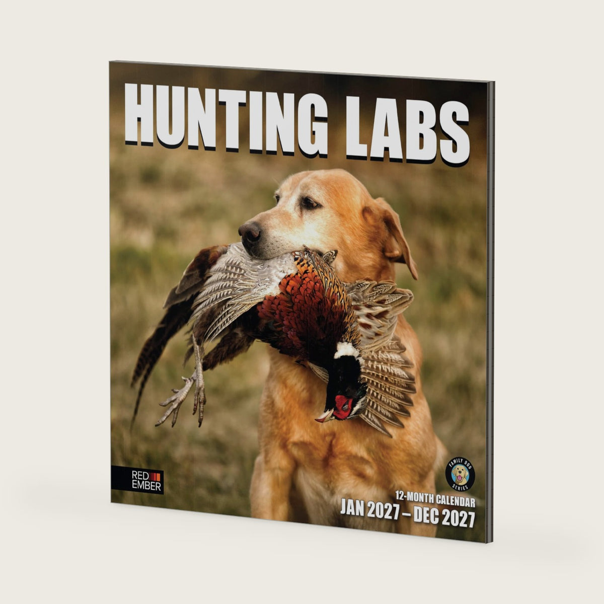 RED EMBER Hunting Labs 2027 Wall Calendar 12 Month | 12" x 24" Open