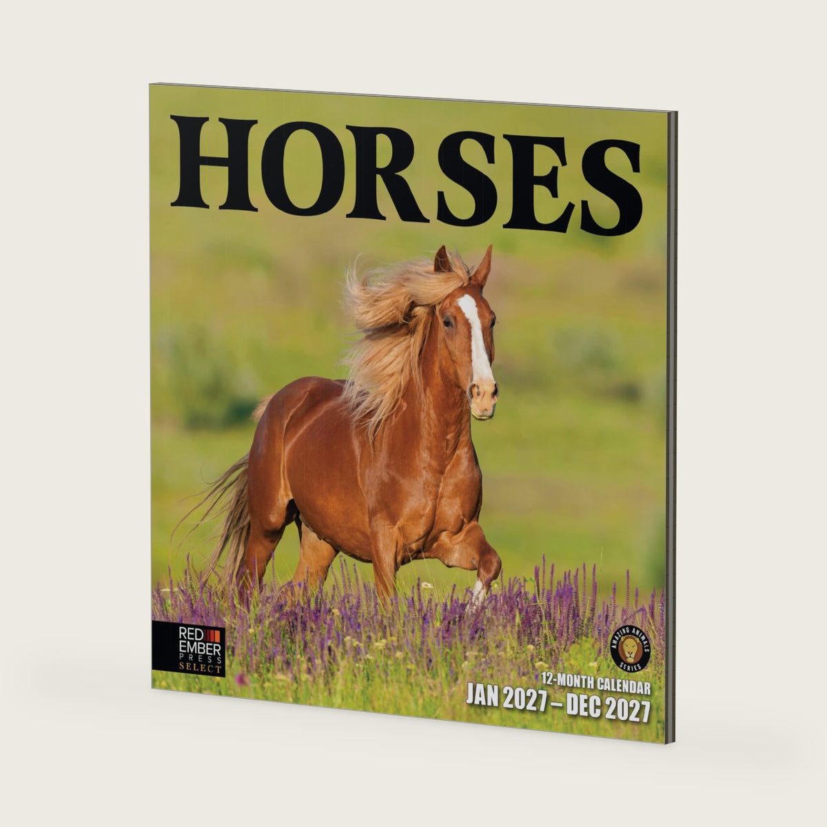 RED EMBER Select Horses 2027 Wall Calendar 12 Month | 12" x 24" Open