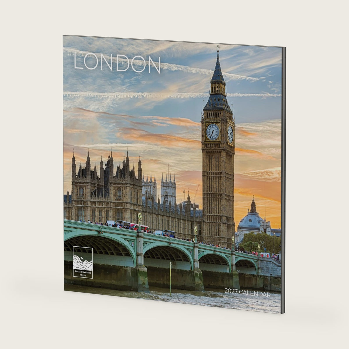 London 2027 Wall Calendar, 12 x 24 Hanging Pacific Waters Press