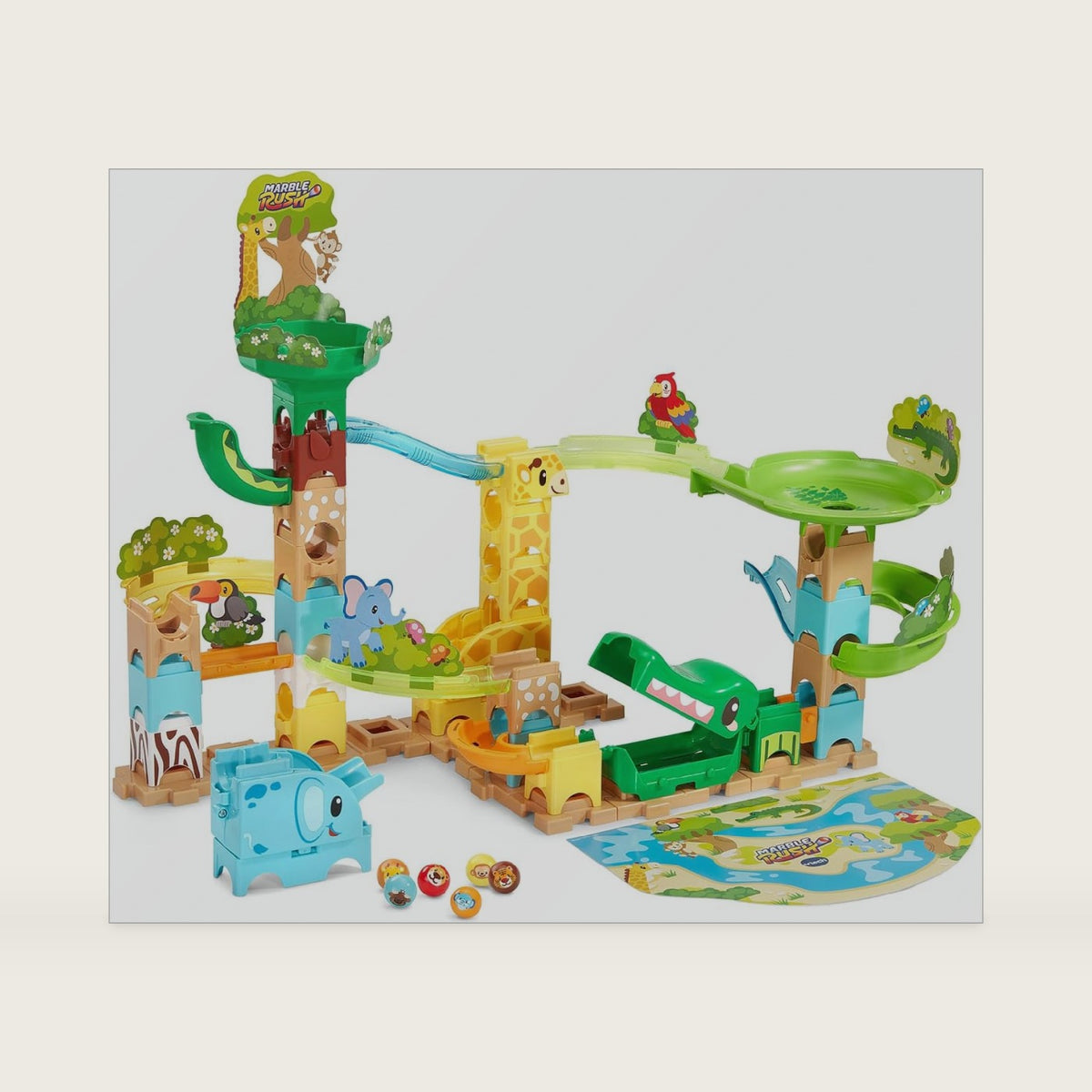 VTech Marble Rush Jungle Journey Set Preschool Marble Run Toy