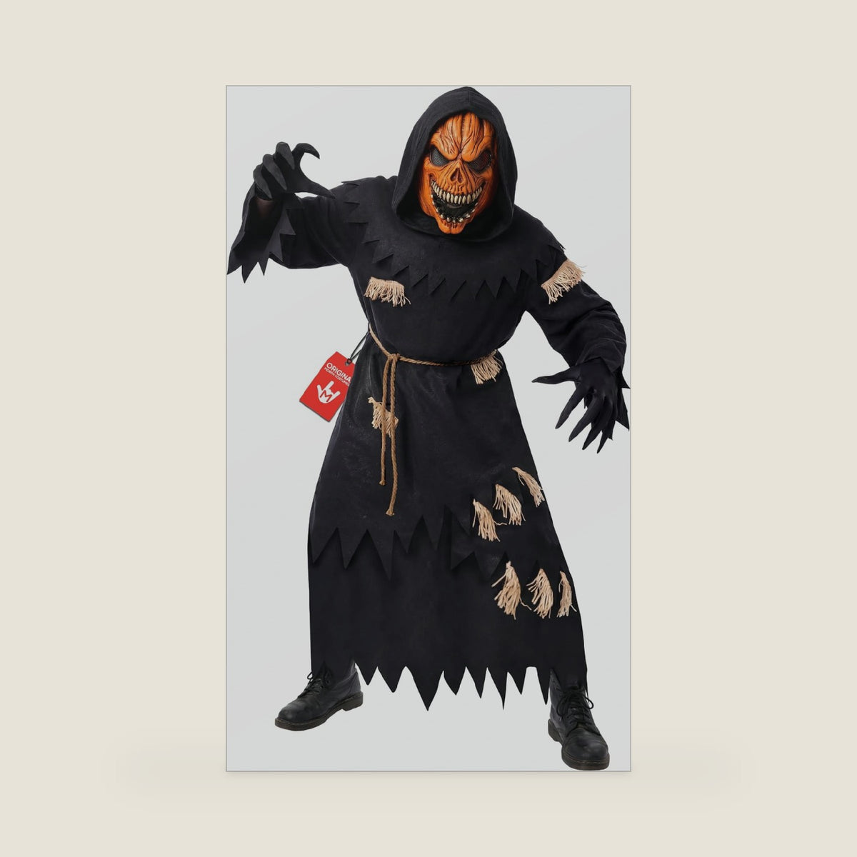 Morph Scary Pumpkin Costume Adult, Halloween Costumes for Men
