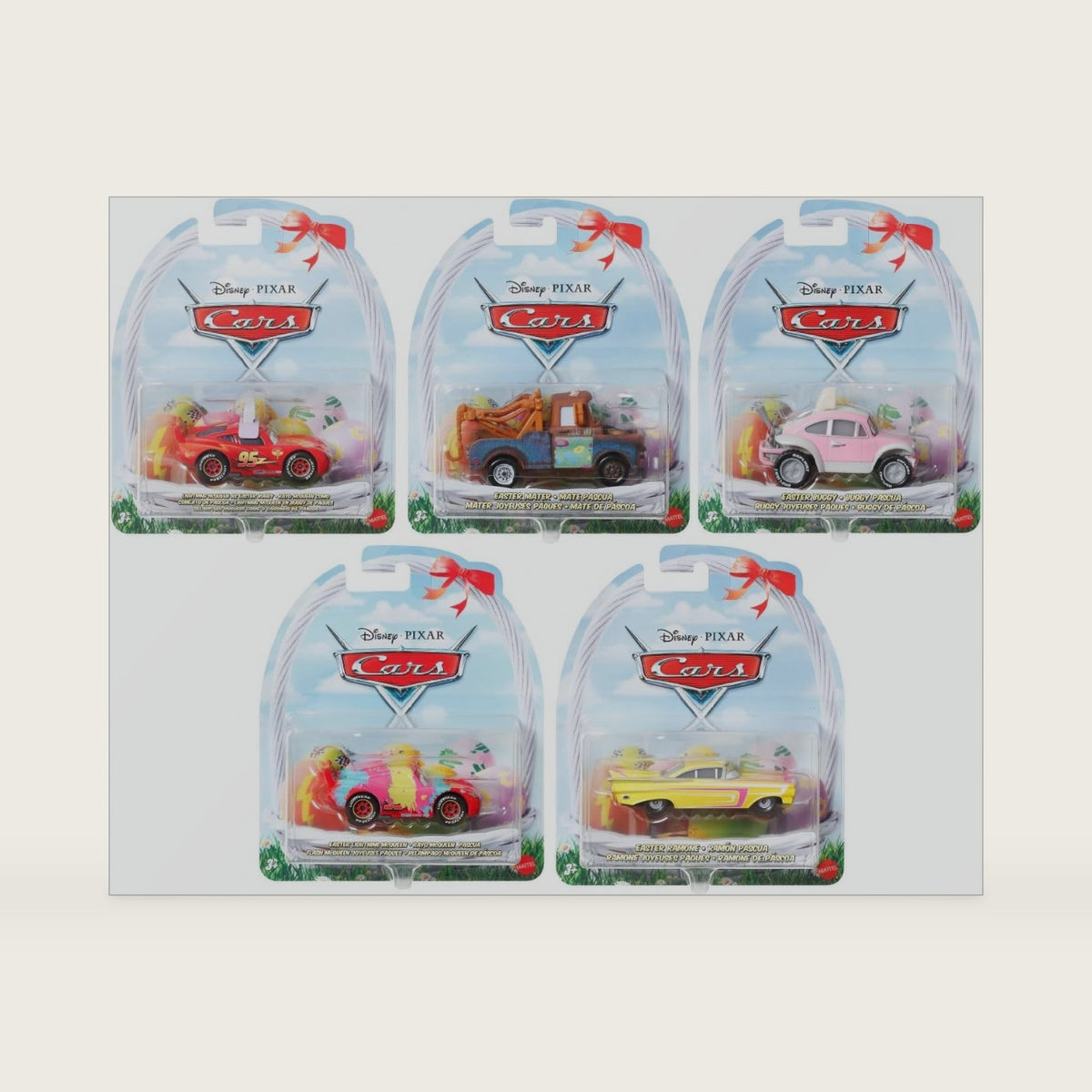 Disney Pixar Cars Easter Set of 5 Vehicles HTY61-963C