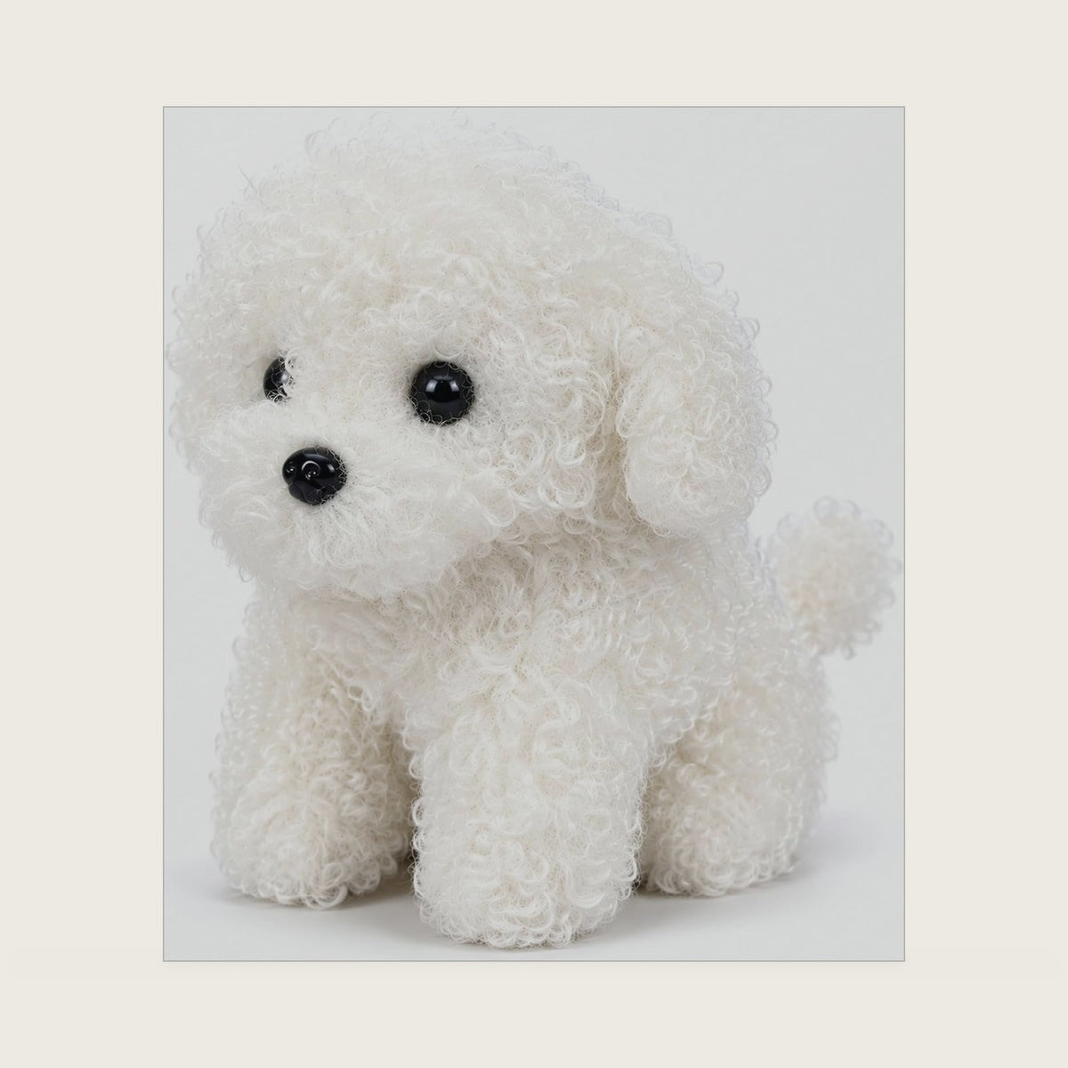 Sitting Teddy Dog Stuffed Animal Soft Plush Toy, White
