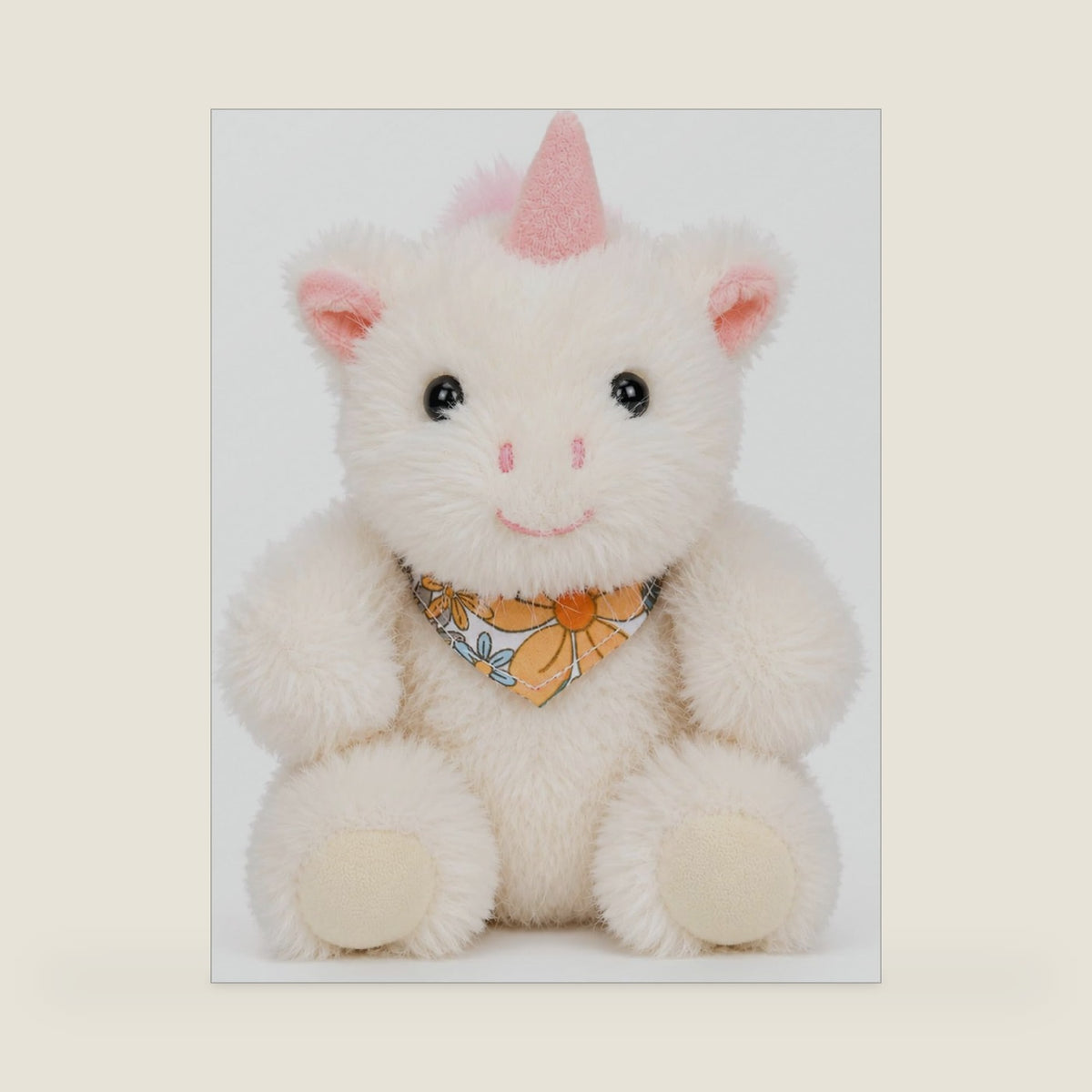 Sitting Unicorn Stuffed Animal Soft Plush Toy, White