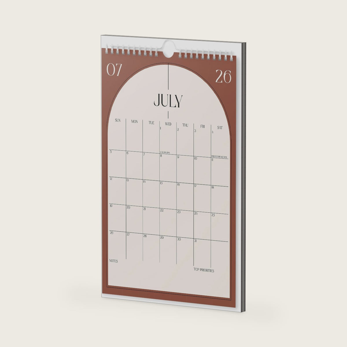 Karto Wall Calendar 2026-2027 11x17 in - Boho Color