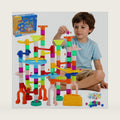 EagleStone 105PCS Marble Run Kit Marble Maze Construction Building Toy Set