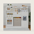 inFUNSAME Wooden Play Kitchen for Kids with Storage Box & 18 Accessories
