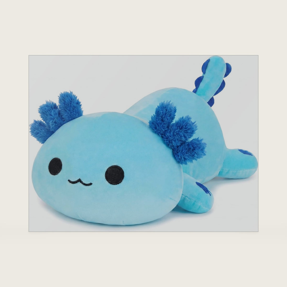 Onsoyours Original Axolotl Plush Cute Stuffed Animal Soft Pillow Blue Plush Toy Gift for Kids & Adults (Blue Axolotl, 8")