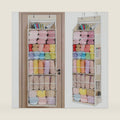 Hanging Yarn Storage Organizer, Over the Door Organizer, 6 Tier Oxford Fabric Yarn Organizers and Storage with Clear PVC Window & Mesh Pockets, Metal Hooks