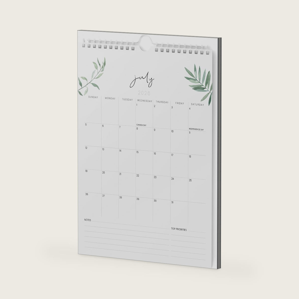 Karto Wall Calendar 2026-2027 8.5x11 in - Greenery