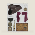 Pirate Hat Women Costume Accessories Set Eye Patch Necklace Sash