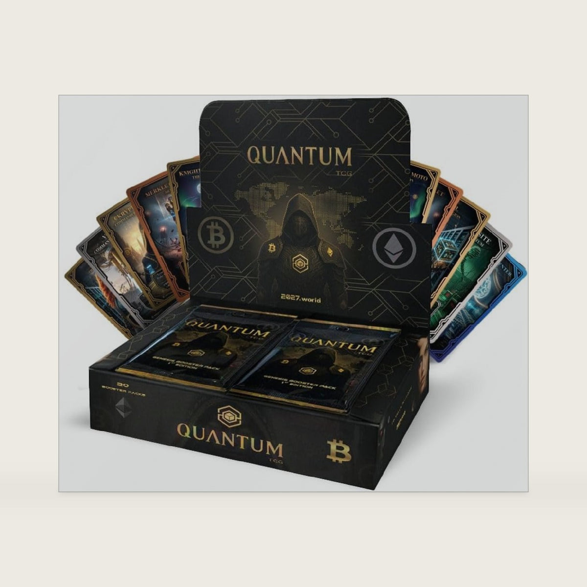 Genesis Edition - Limited Release - 140 Collectible Trading Cards - Rare Bitcoin & Crypto Reward Cards - Trading Card Game Booster Box- Gifts for Cryptocurrency & Blockchain Fans