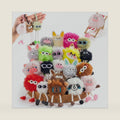20Pcs Party Favors Keychains Plush Keychain Bulk for Kids Backpacks Charms