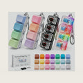 4Pcs Keyboard Fidget Keychain DIY Clicker Set, Stress Relief LED