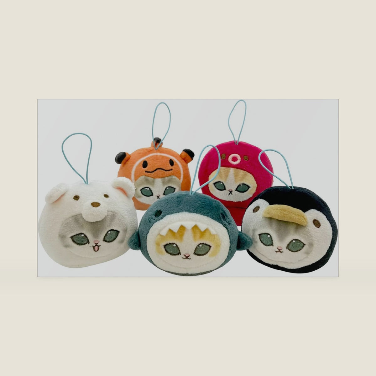 mofusand Marine Life Meow Face Plush Blind Box – 5 Variations (Receive 1 Random), Kawaii Cat Collectible Plush Keychain for Adults & Pop Culture Fans