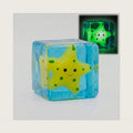 Cube Squeeze Ball Stress Fidget Toy, Glow in the Dark Ice Gel Filled Cube, Slow Rising Squishy Sensory Toy for Anxiety Relief, Kids and Adults (Starfish)