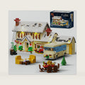 Christmas Village Building Blocks Set with LED Lights, 2098pcs Snow Cabin & Camper Holiday Scene Model Kit, Winter Vacation Building Toy & Festive Home Decor, Gift for Adults