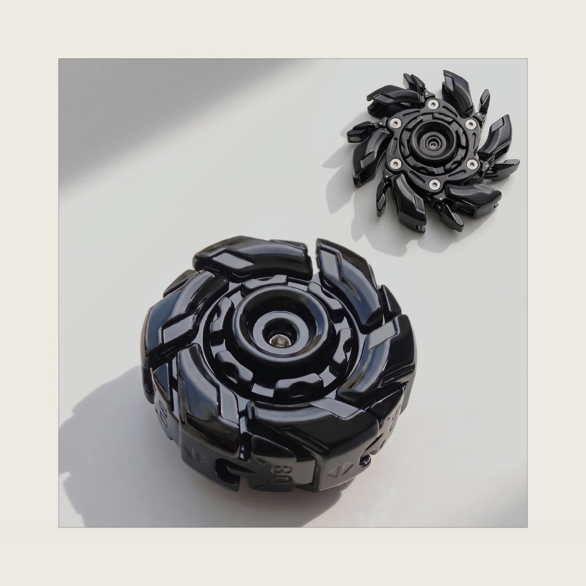 Stress Relief Metal Fidget Spinner for Adults, EDC Fidget Spinner with Open Armor Design & Smooth Spin. Cool Office Desk Toy for Focus, a Premium Fidget Toy for Teens & Adults. (Dark Night)