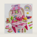 TUZT Kids Kitchen Playset, Toddler Play Kitchen Set Toys with Portable Suitcase, Cooking Stove, Play Sink, Play Food Kitchen Accessories, Pretend Kitchen Toy for Kids Toddlers Girls 3-8