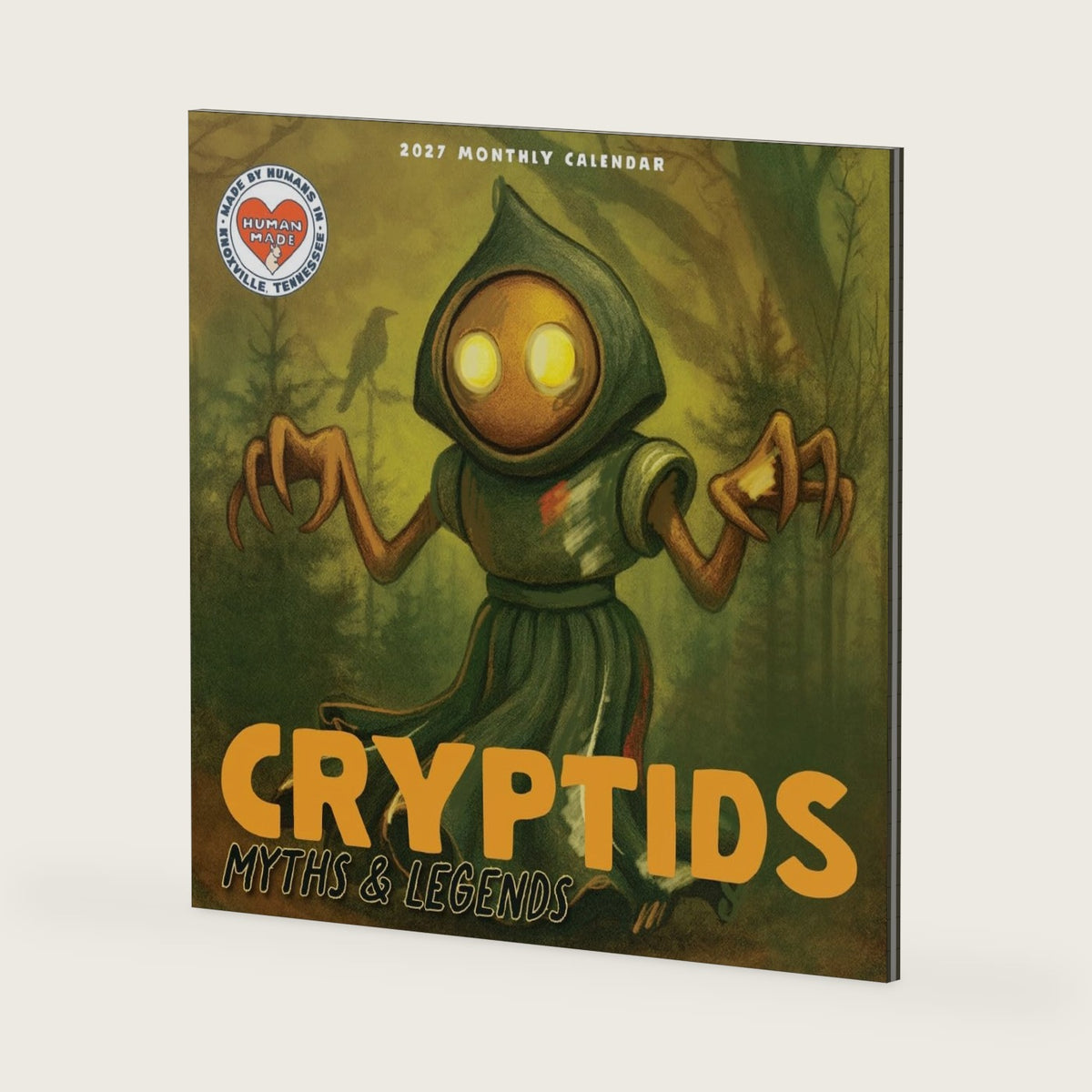 Cryptids 2027 Wall Calendar | Marble City Press | Plastic Free