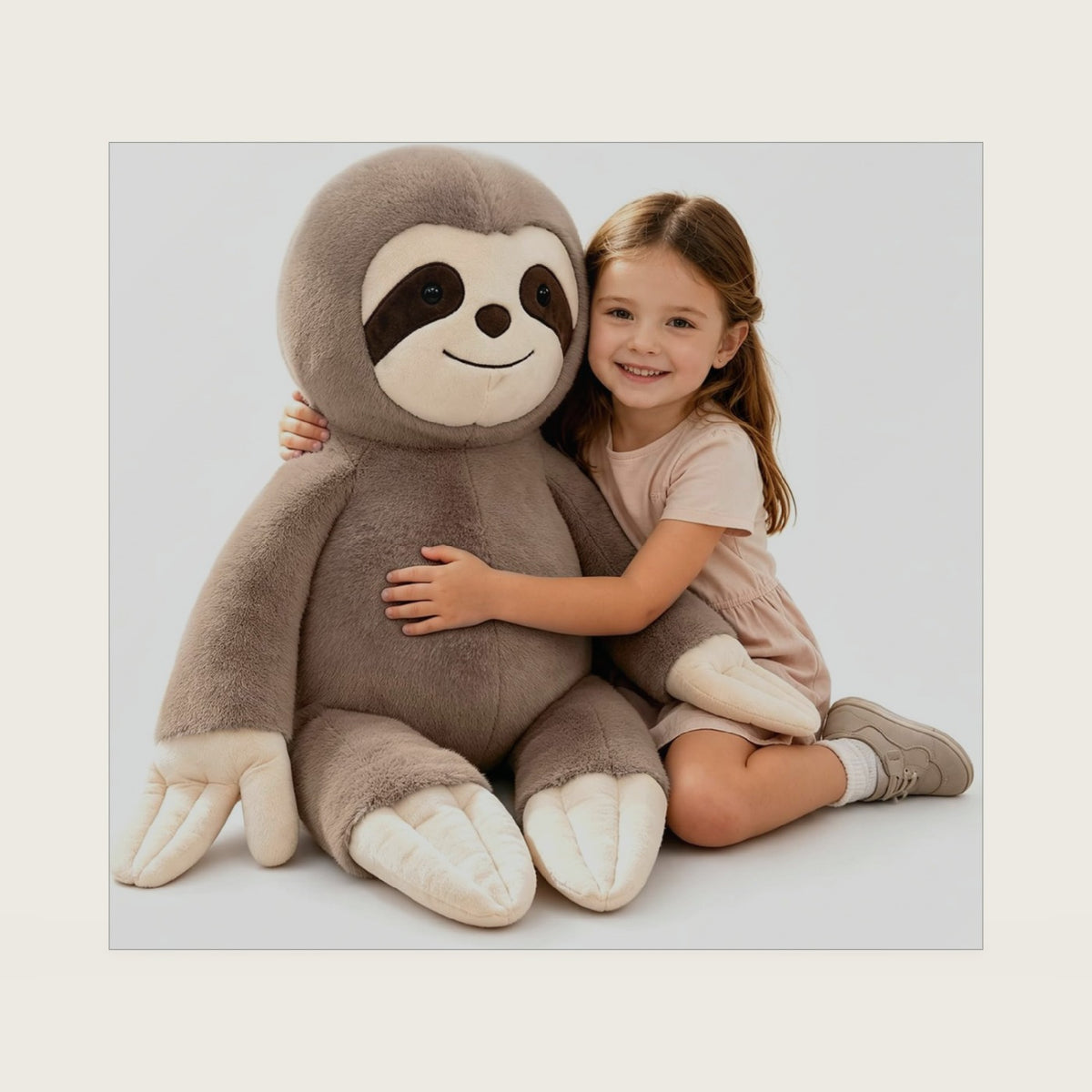 32 Inch Giant Sloth Stuffed Animal Plush Toy, Large Sloth Plush Pillow, Big Soft Lazy Animal Plushie Cuddle Pillow, Cute Stuffed Animal Gift for Kids Boys Girls Birthday