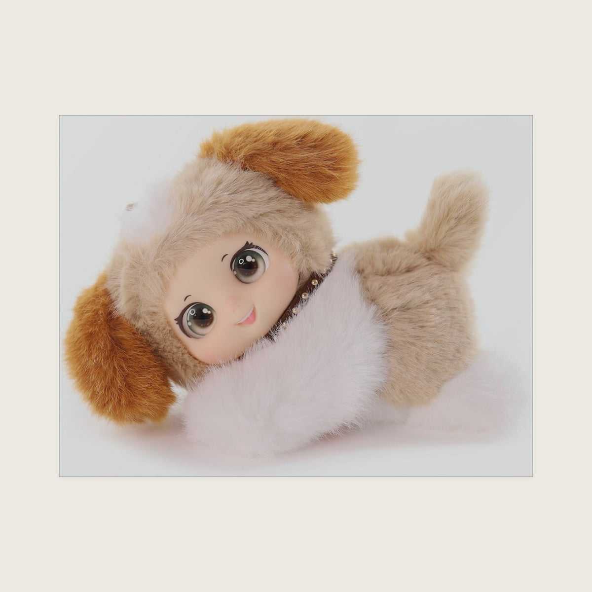 Furvana Cute Puppy Stuffed Animal Doll Series, Vinyl Dog Plush Pendant, Giftable for Kids Boys Girls Birthday Merry Christmas
