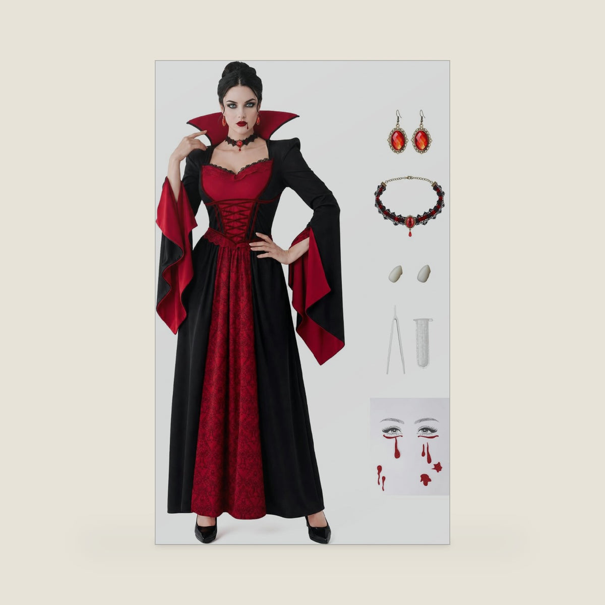 Spooktacular Creations Halloween Costume Vampire Costume Set Women Adult