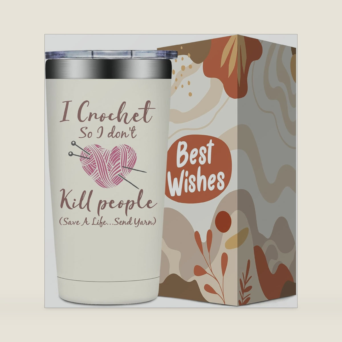 SpenMeta Crochet Gifts for Women - Crocheters Tumbler Cup 20oz