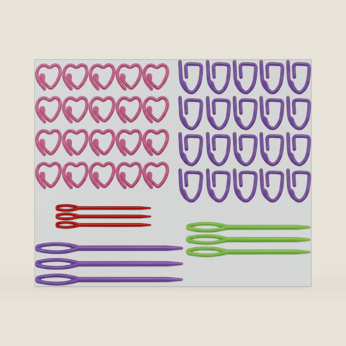 Blingcute 40 Stitch Markers and 9 Yarn Needles for Crochet and Knitting
