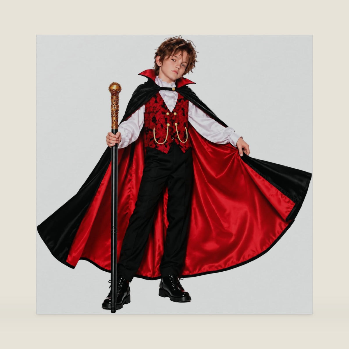 Vampire Costume for Boys 3 4 5 6 7 8 9 10 12 Years Old Halloween Costume