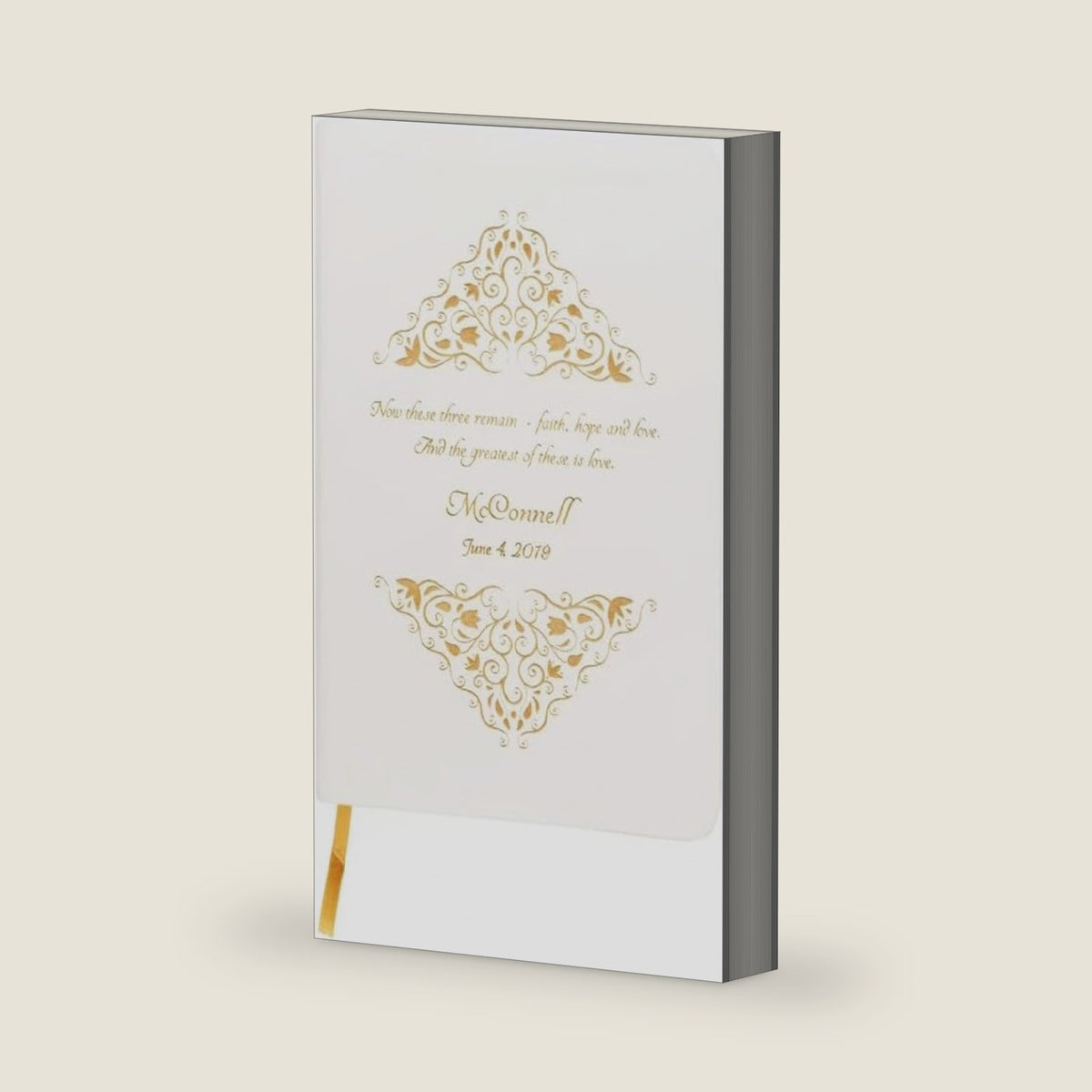 Personalized Catholic Bible, Verse 1 Corinthians 13:13 - Greatest is Love Holy Matrimony Wedding Bible - and Now These Three Remain, Religious Anniversary & Wedding Gifts
