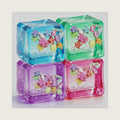Marine Themed Stress Cube 4 Pack Malt Sugar Filled Squishy Fidget Toy