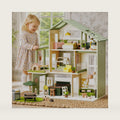 Tiny Land Wooden Doll House, Modern Family Dollhouse with Realistic Design