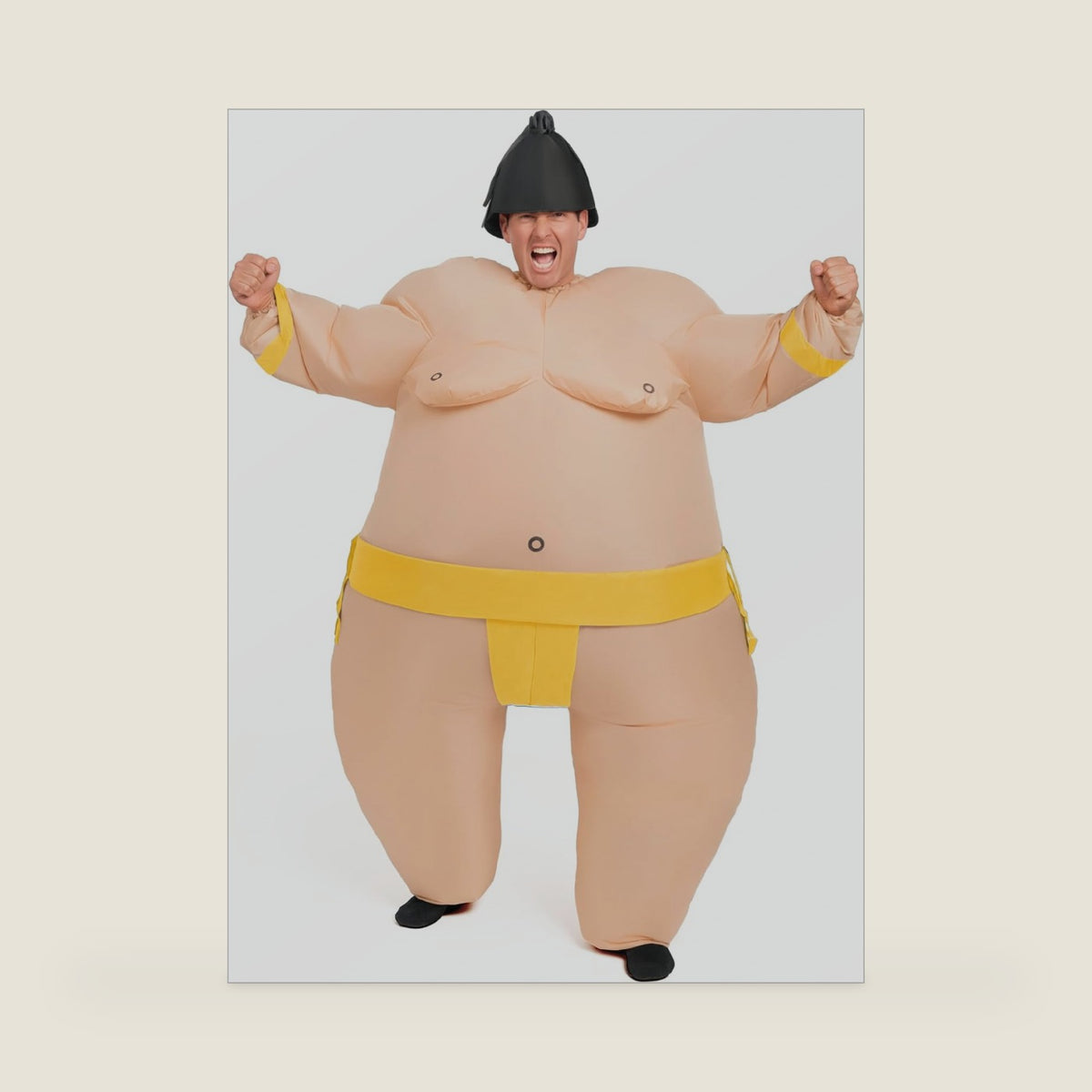 Spooktacular Creations Sumo Inflatable Costume for Adult, Funny Air Blow Up Costumes, Full-Body Sumo Costume