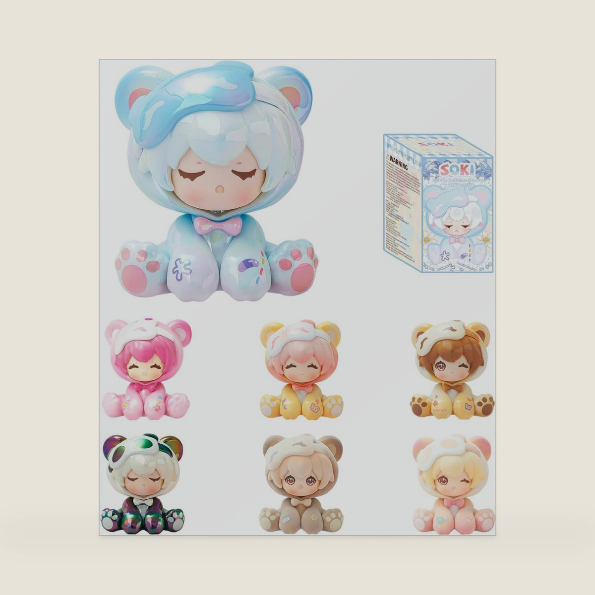Soki's Bedtime Stories Bear Series Blind Box Cute Mystery Toys