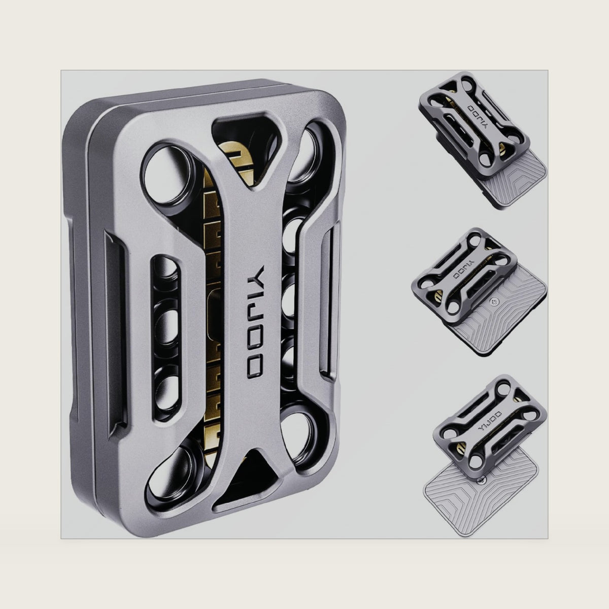 Metal Magnetic Fidget Slider, Hollow Out Mechanical EDC Push Block