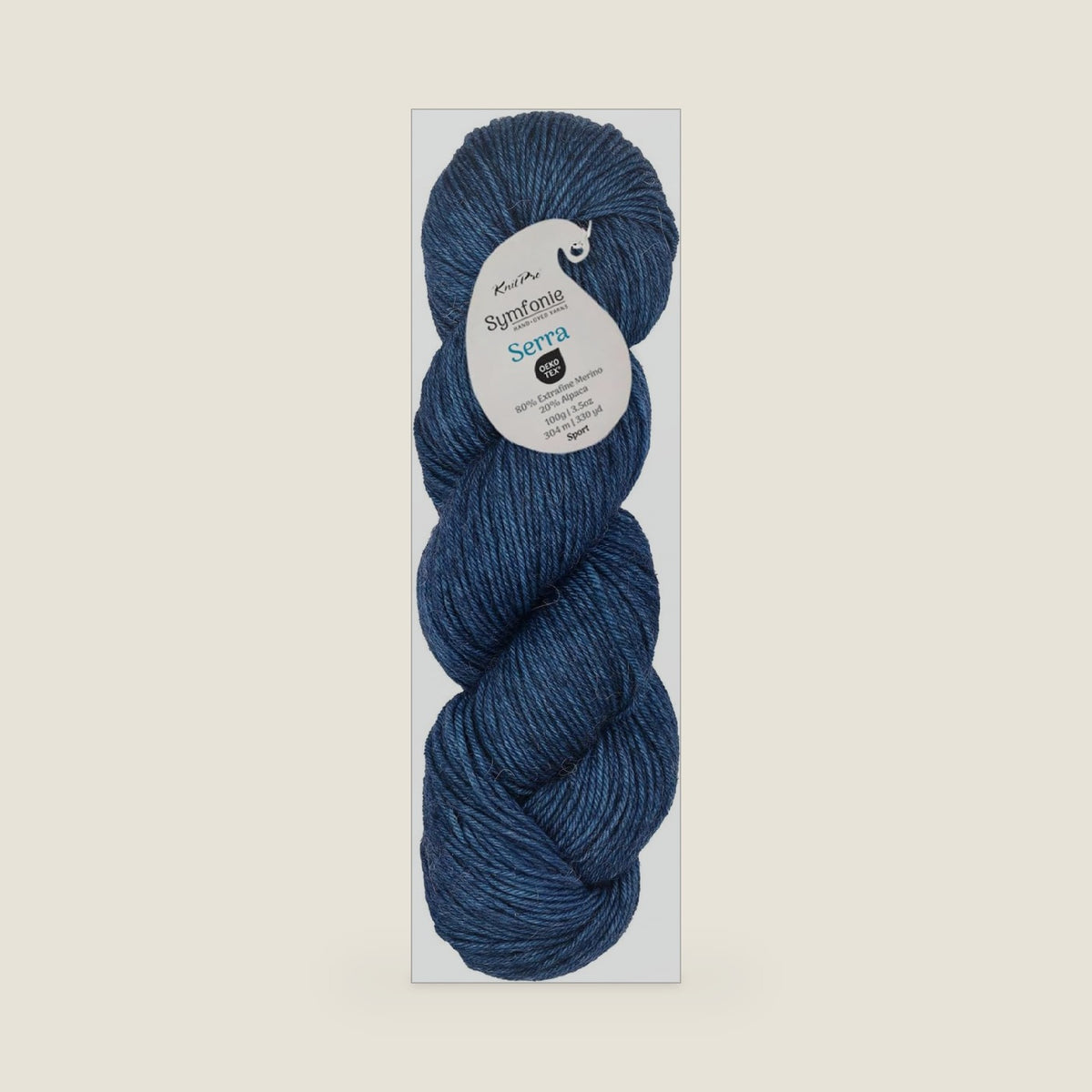 KnitPro Symfonie Sport Weight Merino Wool Yarn, 330 yds, 100g, Night Harbor
