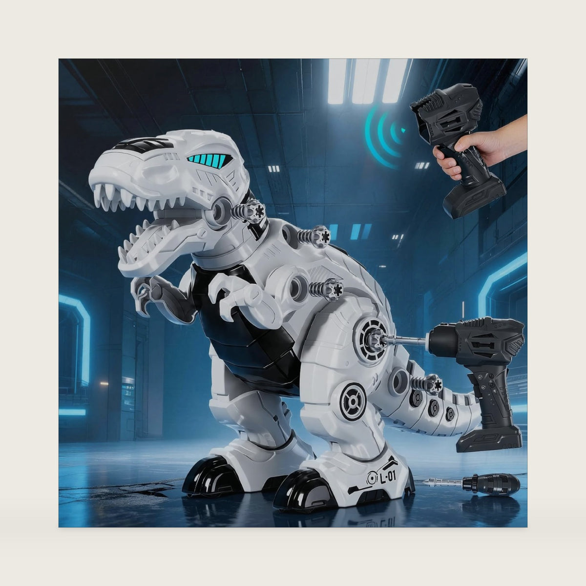 Remote Control & Take Apart Dinosaur Toy for Kids, Electric Walking Robot T-Rex Dino with Sound & Music, Educational STEM Building Toy, Christmas Birthday Gift for Boys Girls Ages 3 4 5 6 7 8+