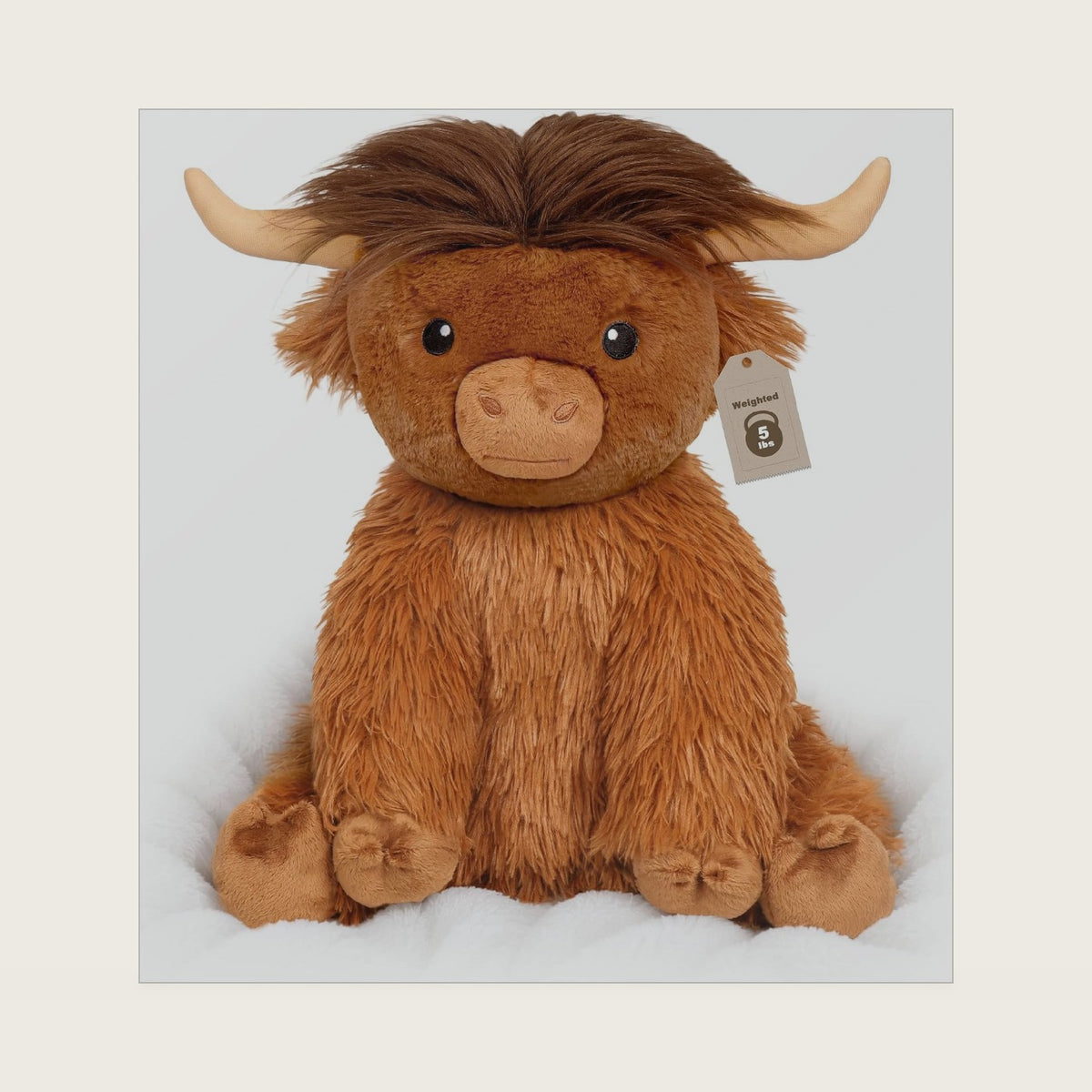 Highland Cow Weighted Stuffed Animals 5Ibs Giant Highland Cow Plush 16in