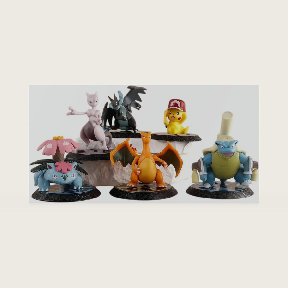 6Pcs Pokemon Collectible Figures, Exquisite Model Ornaments, Creative Anime Peripheral Gifts for Fans