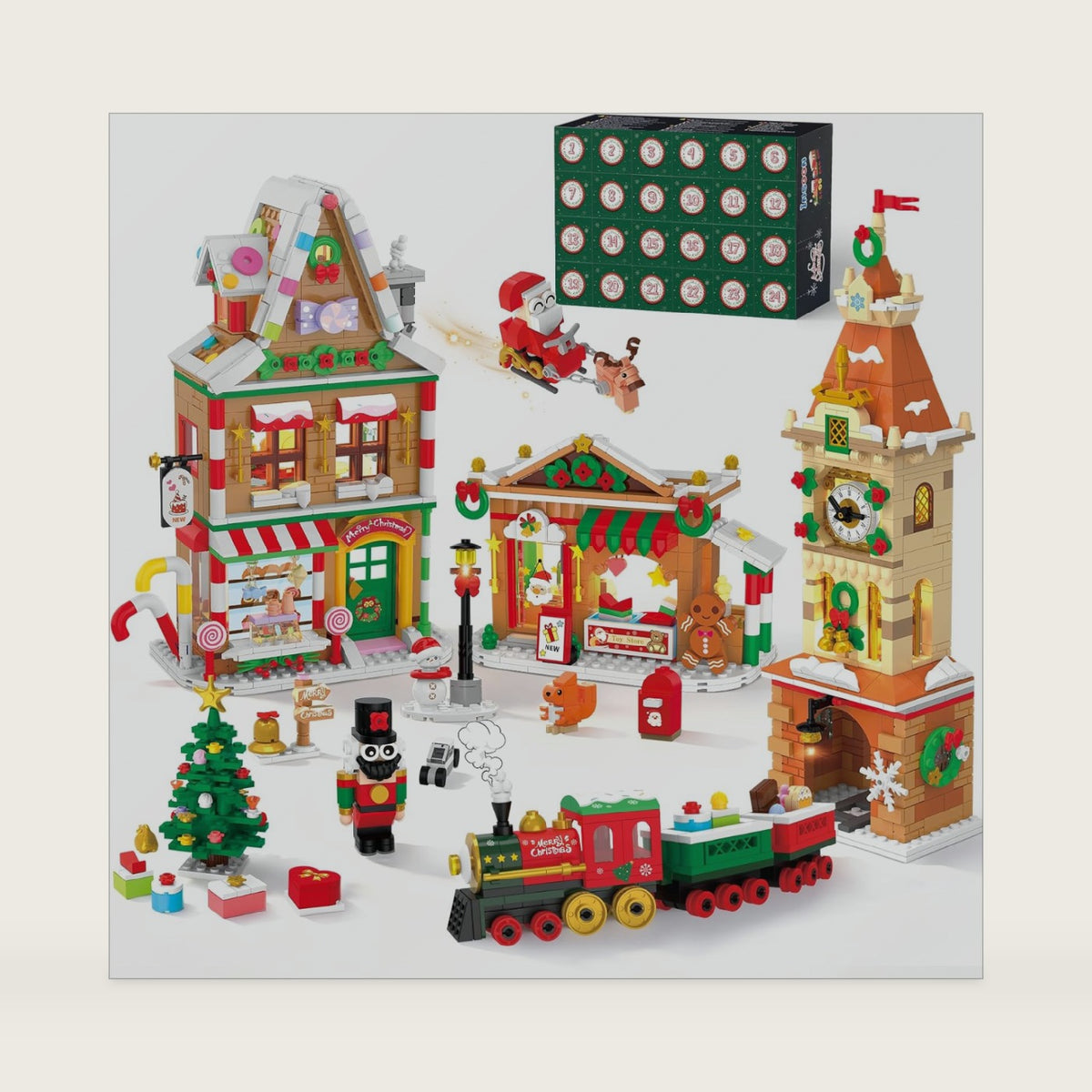 INSOON Advent Calendar 2026 Christmas Main Street Building Set with Lights