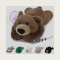 OSOCU 1.8 LB Brown Bear Microwavable Weighted Stuffed Animal Heating Pad