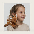 Deer Sika Stuffed Animal Magnetic Shoulder Plush Toy Wearable Mini Palm Size Plush Spotted Fawn Deer Woodland Forest Princess Prop Christmas Reindeer Pocket Pet Fairy Tale Party Favor Gift Girls Boys