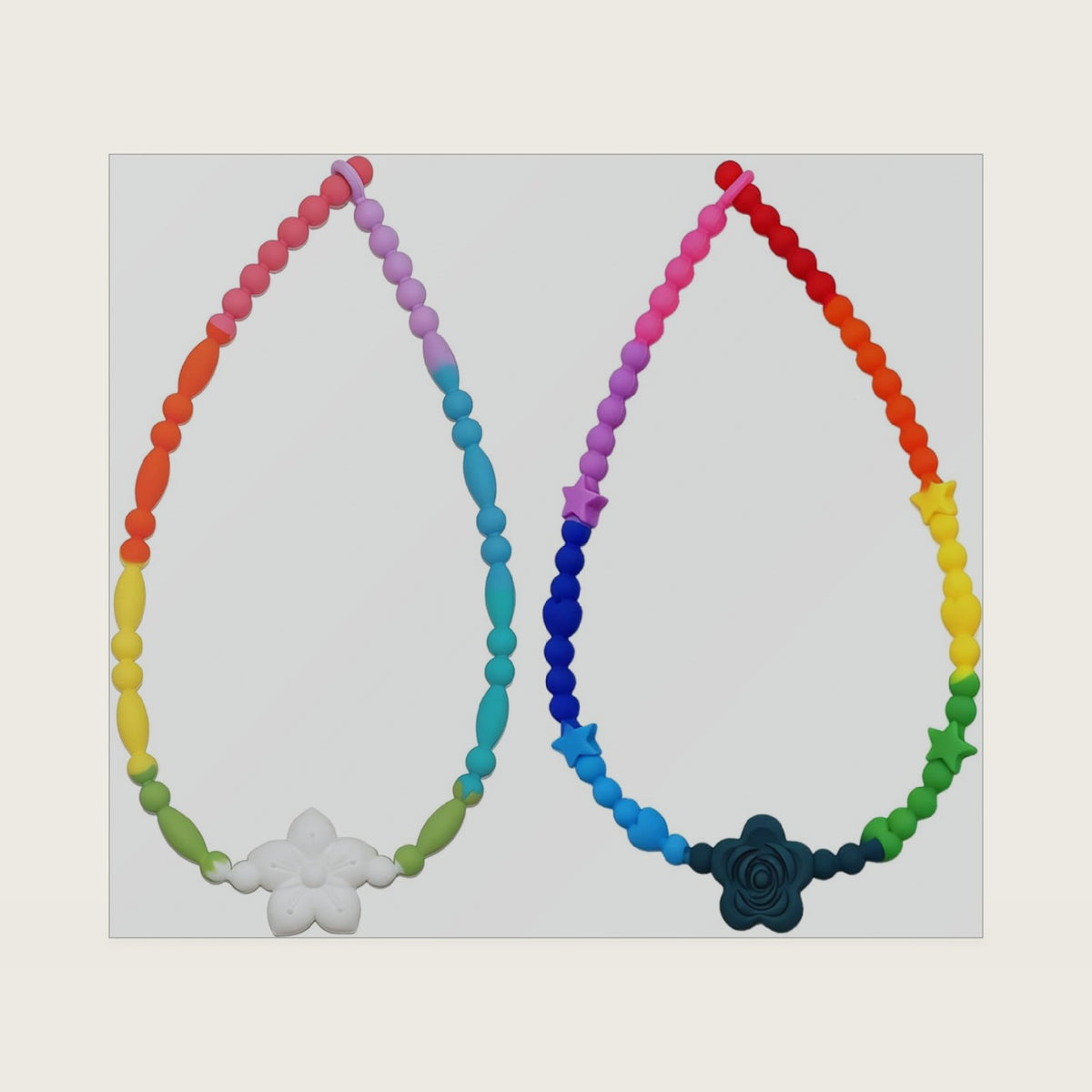 Chew Necklaces for Sensory Kids, Silicone Chewy Necklace Sensory All-in-one Safety Design, Chewing Necklace for Autism, Oral Motor Chew Toys for Kids Boys Girls Adults Reduce Fidgeting & Biting