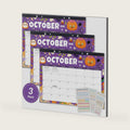 SUNEE Desk Calendar 2026-2027 3 Packs - 18 Month Calendar Oct 2026 - Mar 2028, 17" x 12" Desktop Calendar with Notes, for Planning, Organizing in Family, School or Office - Seasonal 2026-2027 Calendar